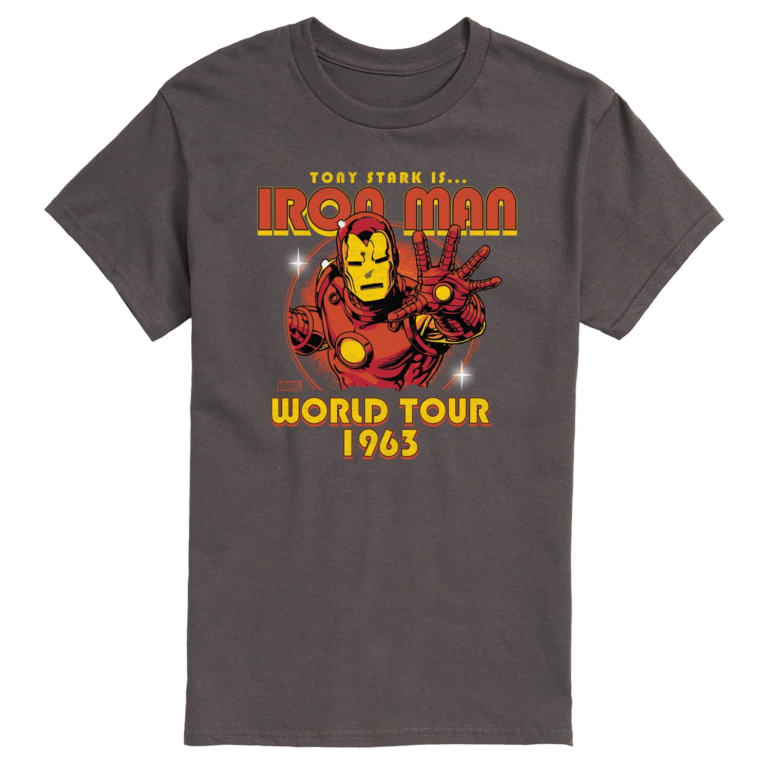 Marvel Iron Man - Band Tee Style - Men's Short Sleeve Graphic T-Shirt