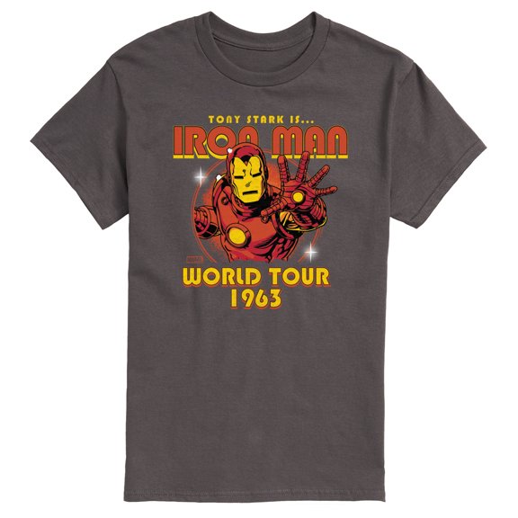 Marvel Iron Man - Band Tee Style - Men's Short Sleeve Graphic T-Shirt