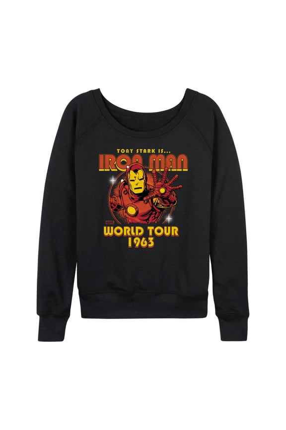 Iron Man - Band Tee Style - Women's French Terry Pullover Long Sleeve Shirt