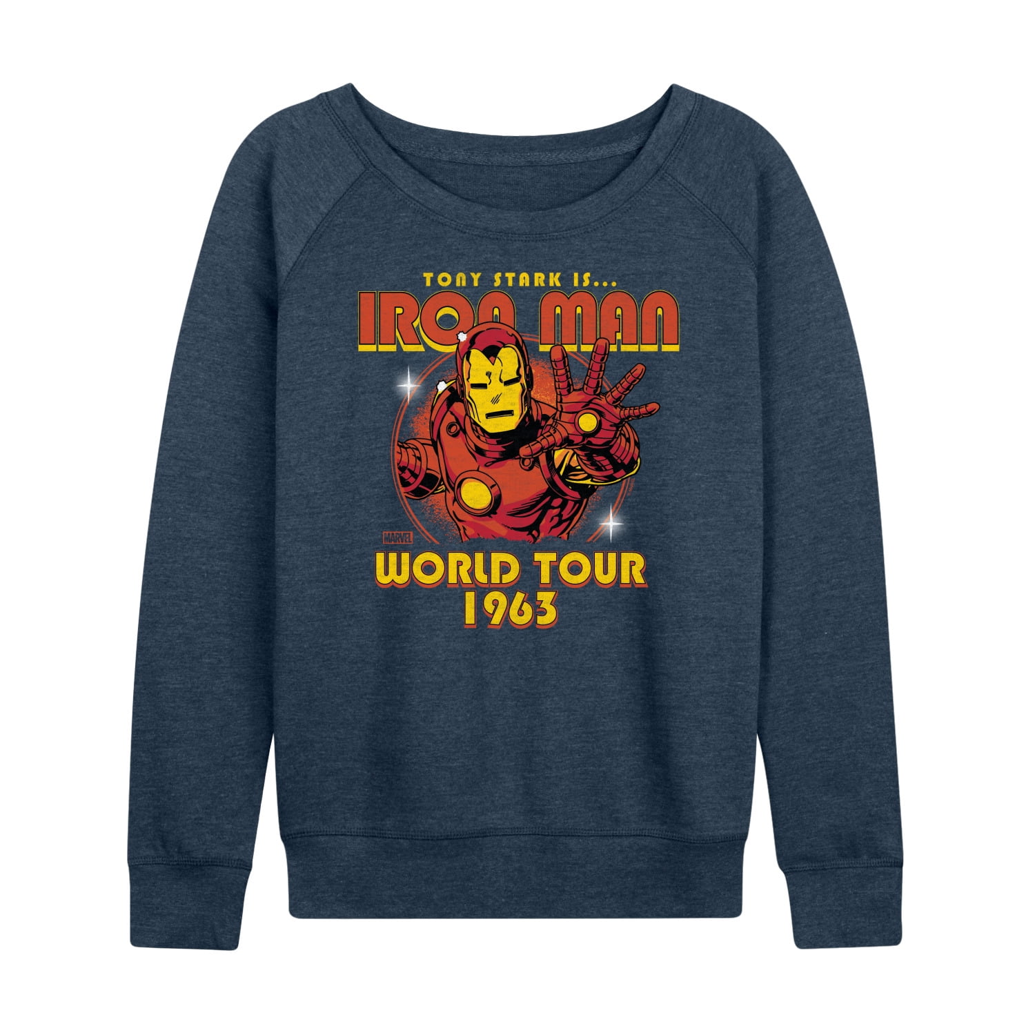 Marvel Iron Man - Band Tee Style - Women's French Terry Pullover Long Sleeve Shirt