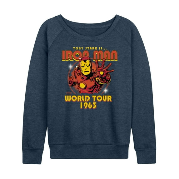 Marvel Iron Man - Band Tee Style - Women's French Terry Pullover Long Sleeve Shirt