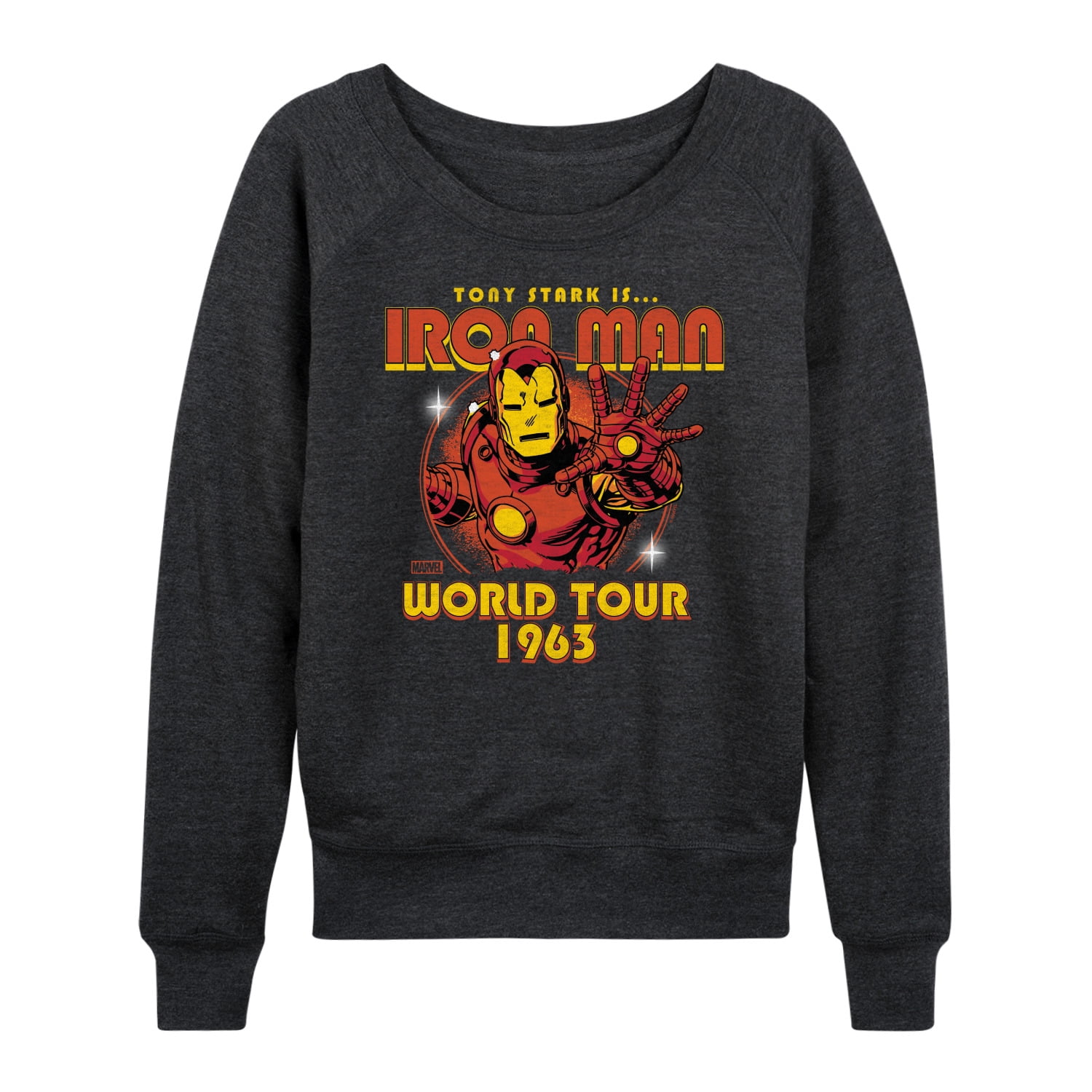 Marvel Iron Man - Band Tee Style - Women's French Terry Pullover Long Sleeve Shirt