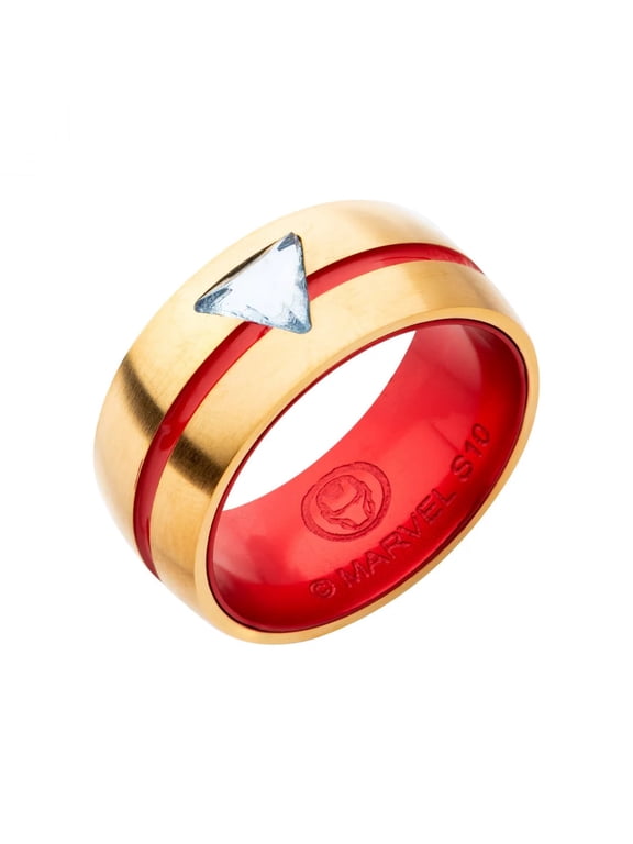 Marvel Iron Man CZ Arc Reactor Ring - Officially Licensed Marvel Collectible Enamel Ring, Size - 12