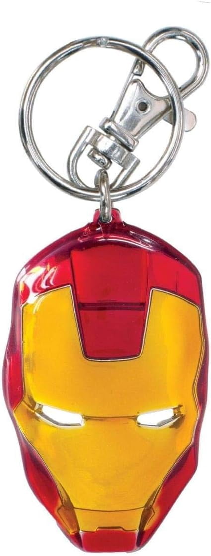 Marvel Iron Man Classic Face Color Pewter Keyring,Red, Yellow - Walmart.com
