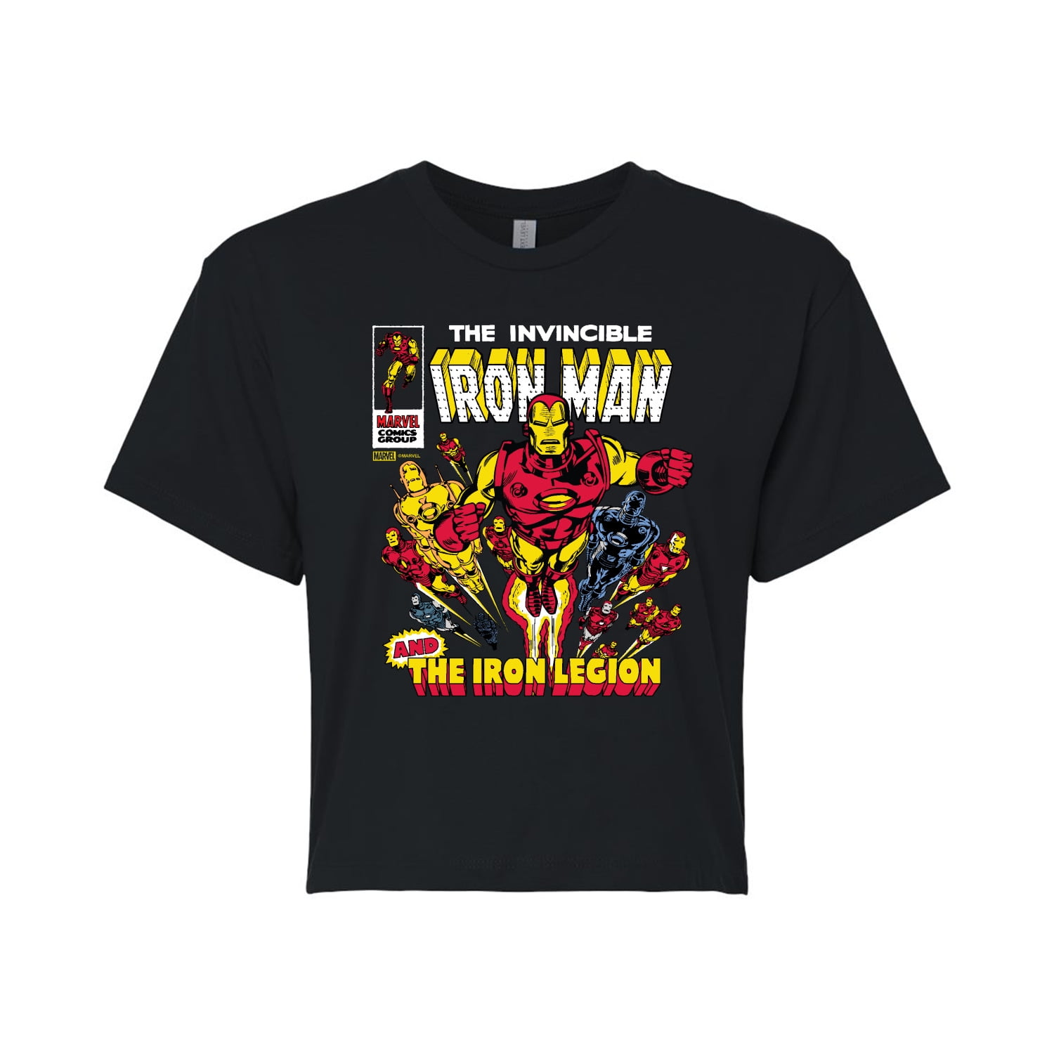 Marvel Iron Man - Comic Book Cover - Juniors Cropped Graphic T-Shirt