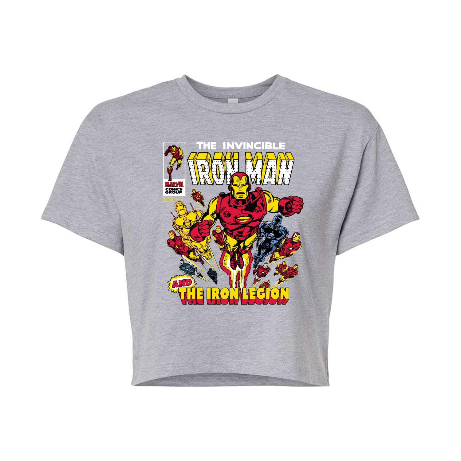 Marvel Iron Man - Comic Book Cover - Juniors Cropped Graphic T-Shirt