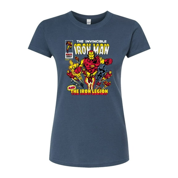 Marvel Iron Man - Comic Book Cover - Juniors Fitted Graphic T-Shirt