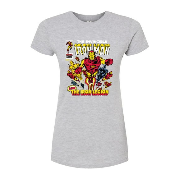 Marvel Iron Man - Comic Book Cover - Juniors Fitted Graphic T-Shirt