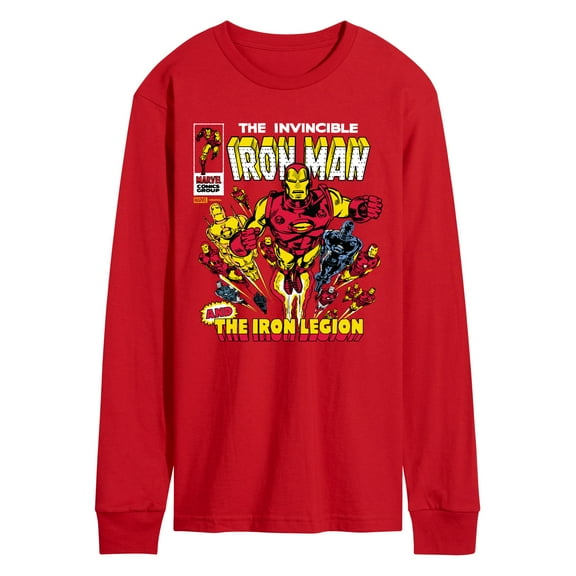 Marvel Iron Man - Comic Book Cover - Men's Long Sleeve Graphic T-Shirt