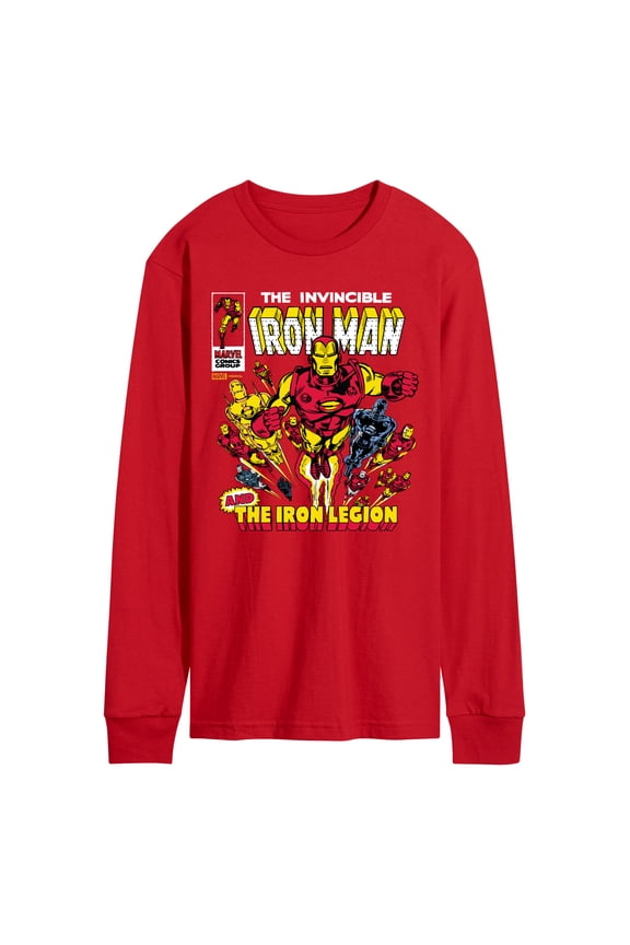 Iron Man - Comic Book Cover - Men's Long Sleeve Graphic T-Shirt
