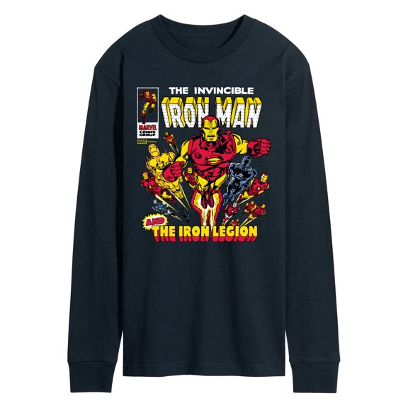 Marvel Iron Man - Comic Book Cover - Men's Long Sleeve Graphic T-Shirt