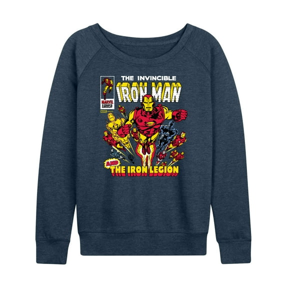 Marvel Iron Man - Comic Book Cover - Women's French Terry Pullover Long Sleeve Shirt