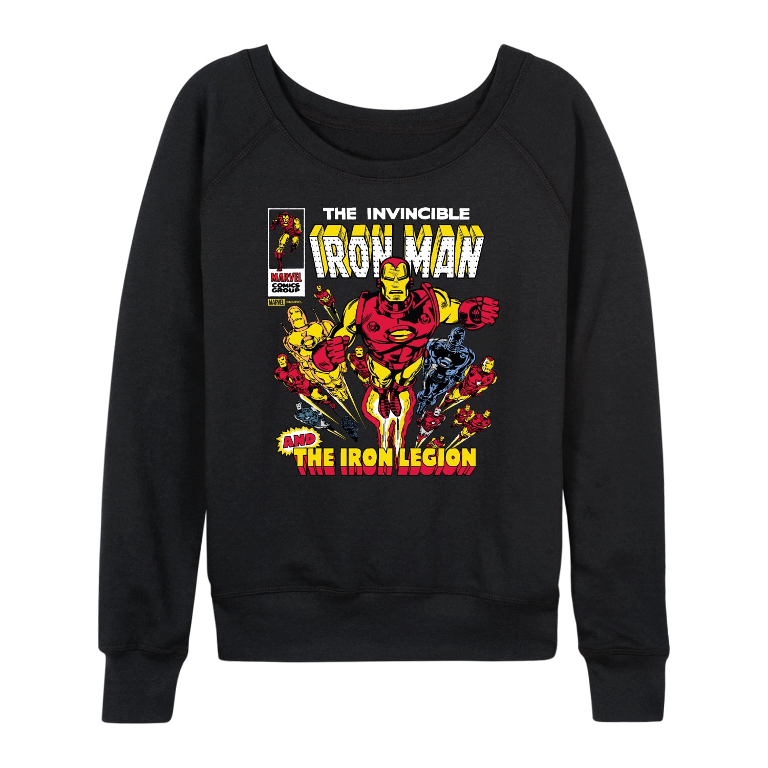 Marvel Iron Man - Comic Book Cover - Women's French Terry Pullover Long Sleeve Shirt