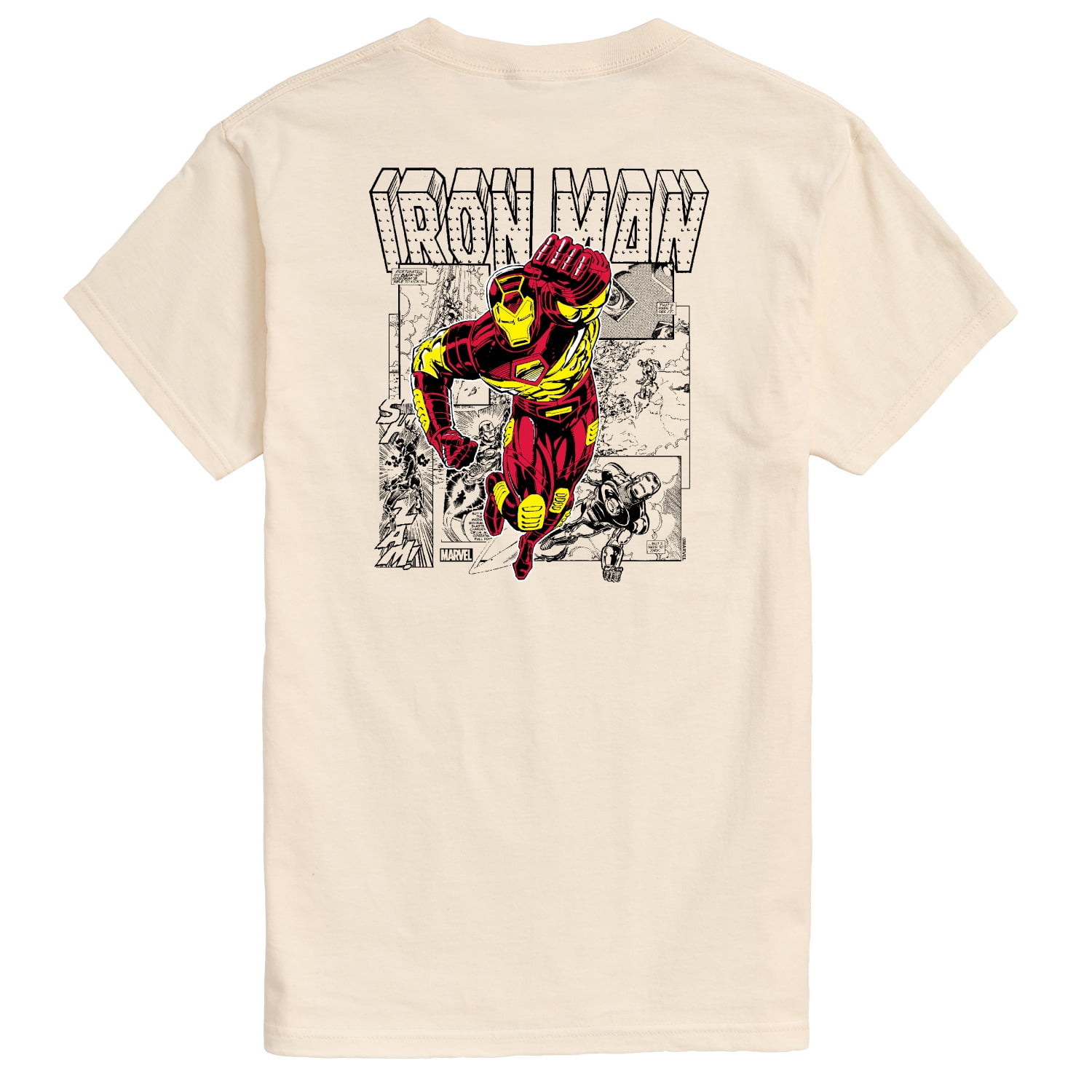 Marvel Iron Man - Comic Book Panels - Men's Short Sleeve Graphic T-Shirt
