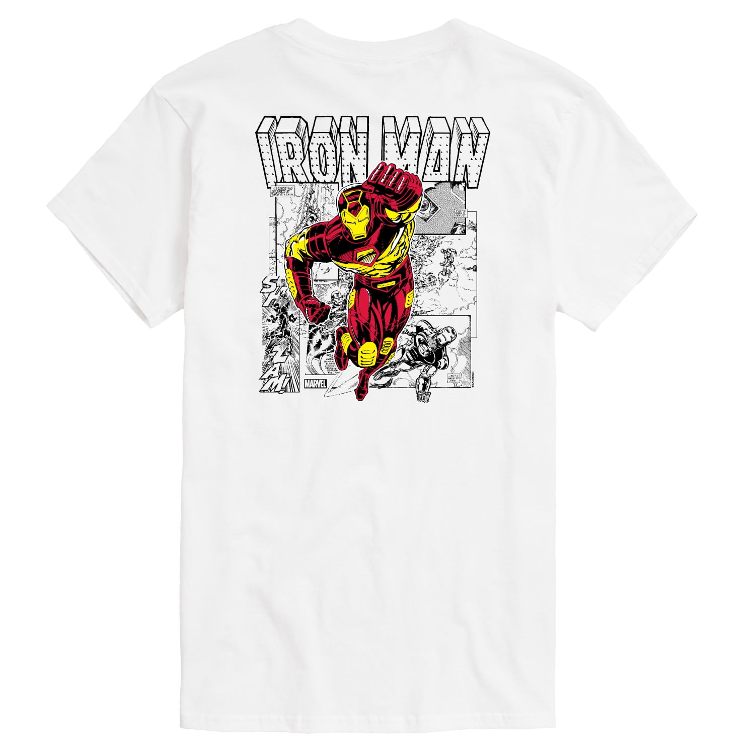 Marvel Iron Man - Comic Book Panels - Men's Short Sleeve Graphic T-Shirt