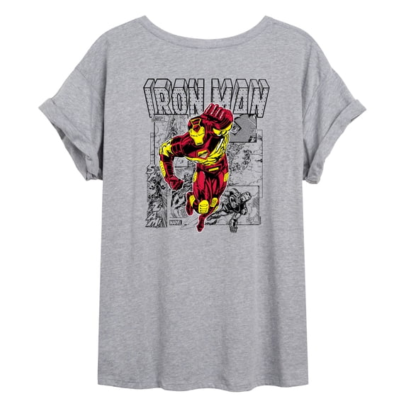 Marvel - Iron Man Comic Book Panels Oversized Graphic T-Shirt
