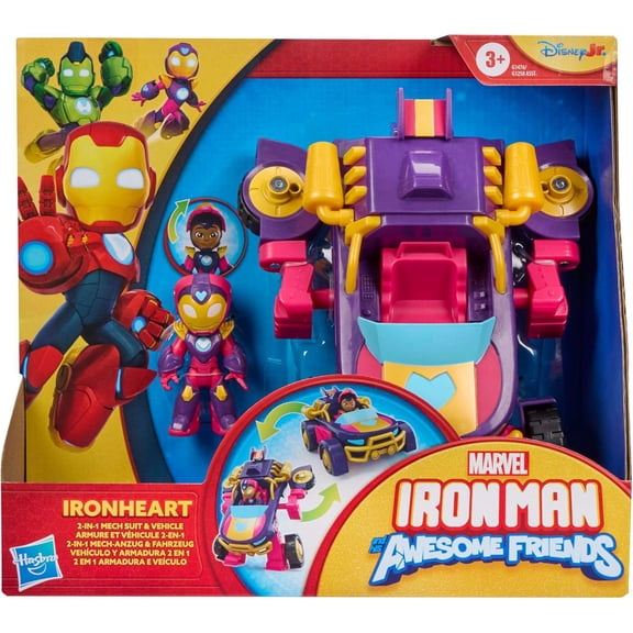 Marvel Iron Man & His Awesome Friends Ironheart 2-in-1 Mech Suit & Vehicle