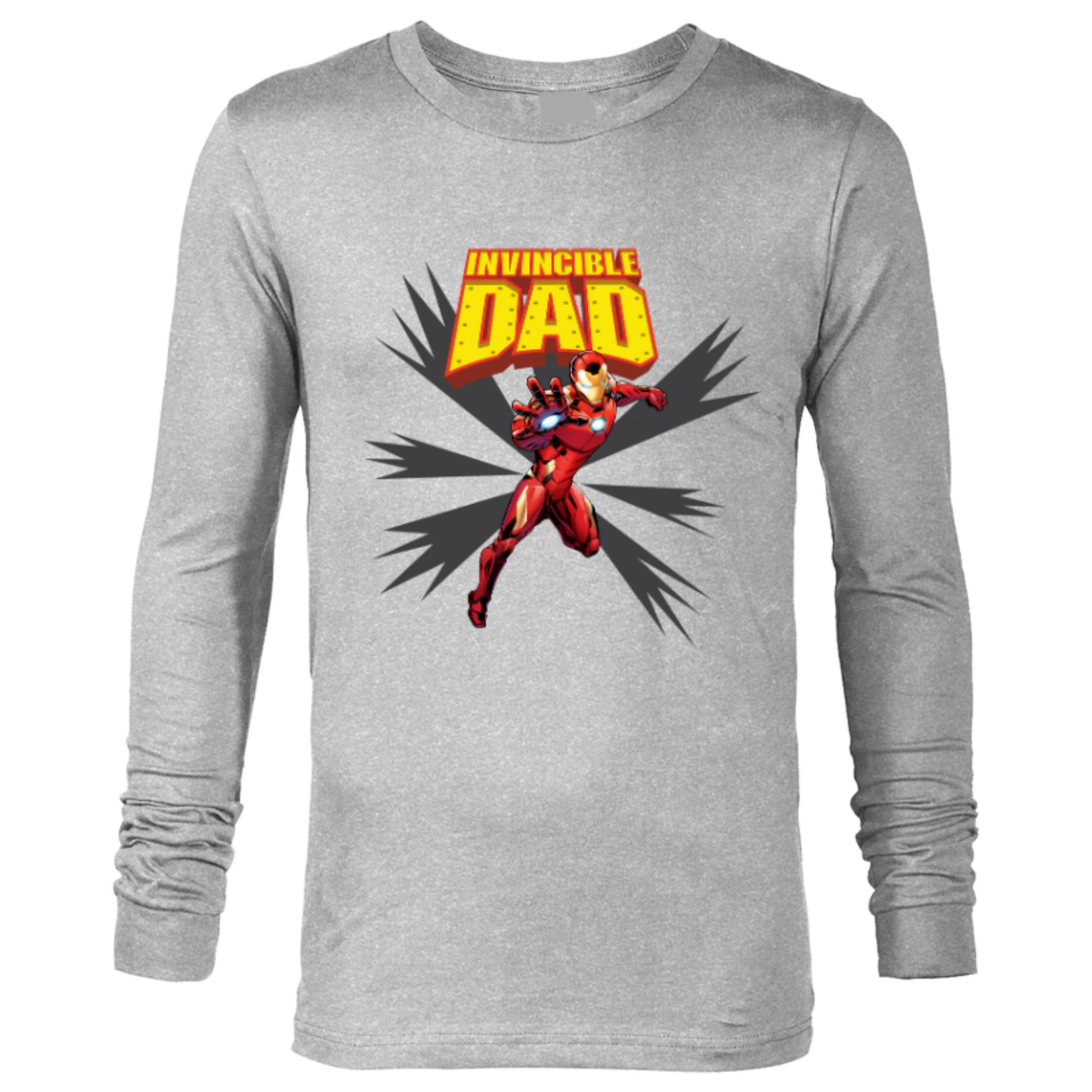 Marvel Iron Man Invincible Dad Birthday Father’s Day - Long Sleeve T-Shirt for Men - Customized-Athletic Heather