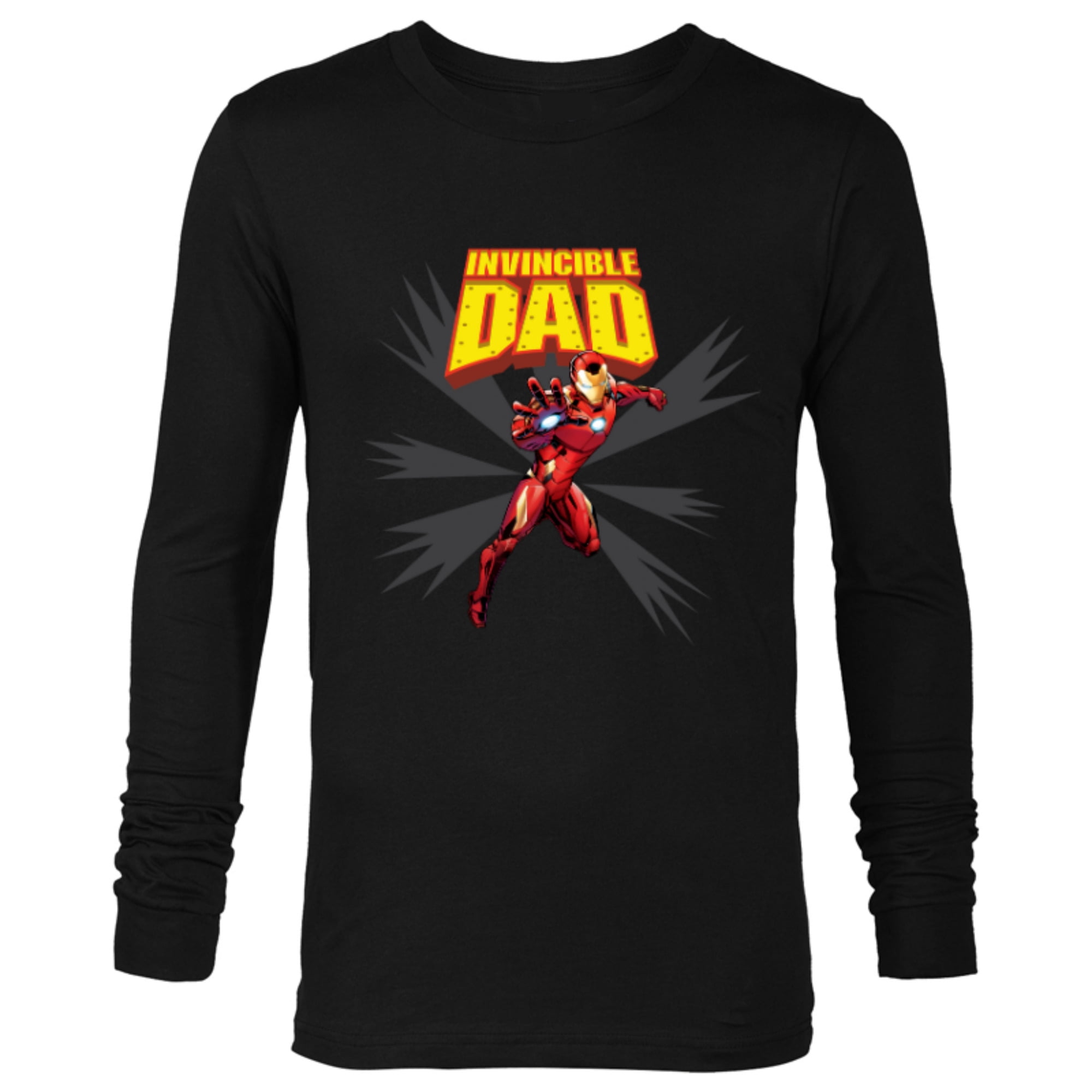 Marvel Iron Man Invincible Dad Birthday Father’s Day - Long Sleeve T-Shirt for Men - Customized-Black