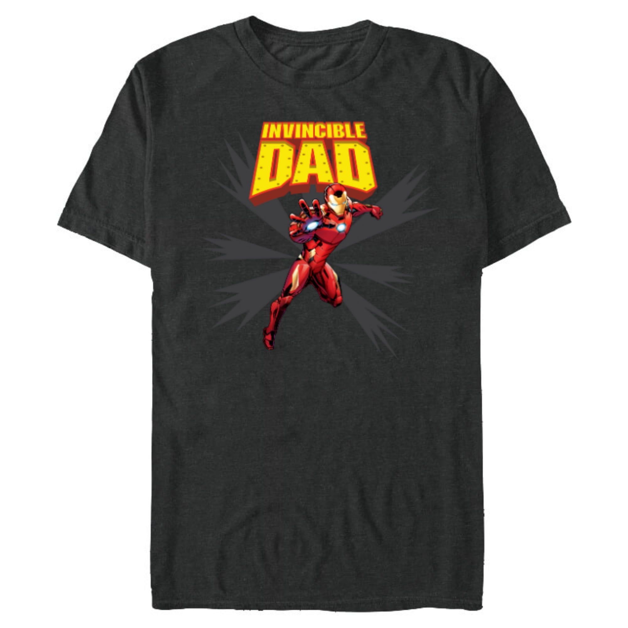 Marvel Iron Man Invincible Dad Birthday Father’s Day - Short Sleeve Blended T-Shirt for Adults - Customized-Dark Heather