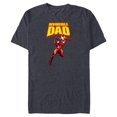thumbnail image 1 of Marvel Iron Man Invincible Dad Birthday Father’s Day - Short Sleeve Blended T-Shirt for Adults - Customized-Navy Heather, 1 of 5