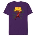 thumbnail image 1 of Marvel Iron Man Invincible Dad Birthday Father’s Day - Short Sleeve Blended T-Shirt for Adults - Customized-Purple, 1 of 5