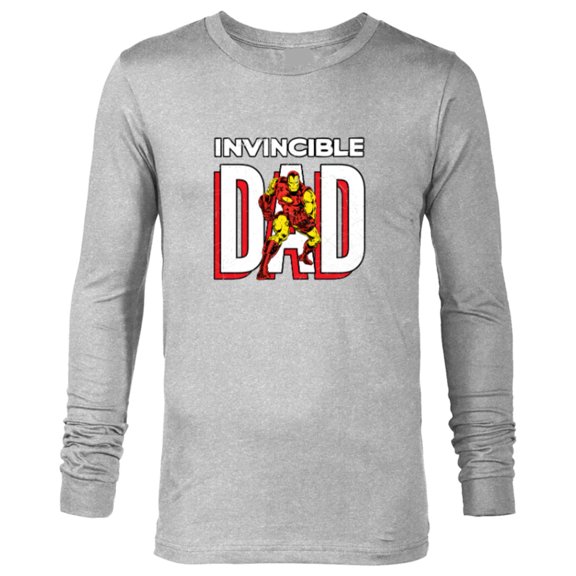 Marvel Iron Man Invincible Dad Comic Book Father's Day - Long Sleeve T-Shirt for Men - Customized-Athletic Heather