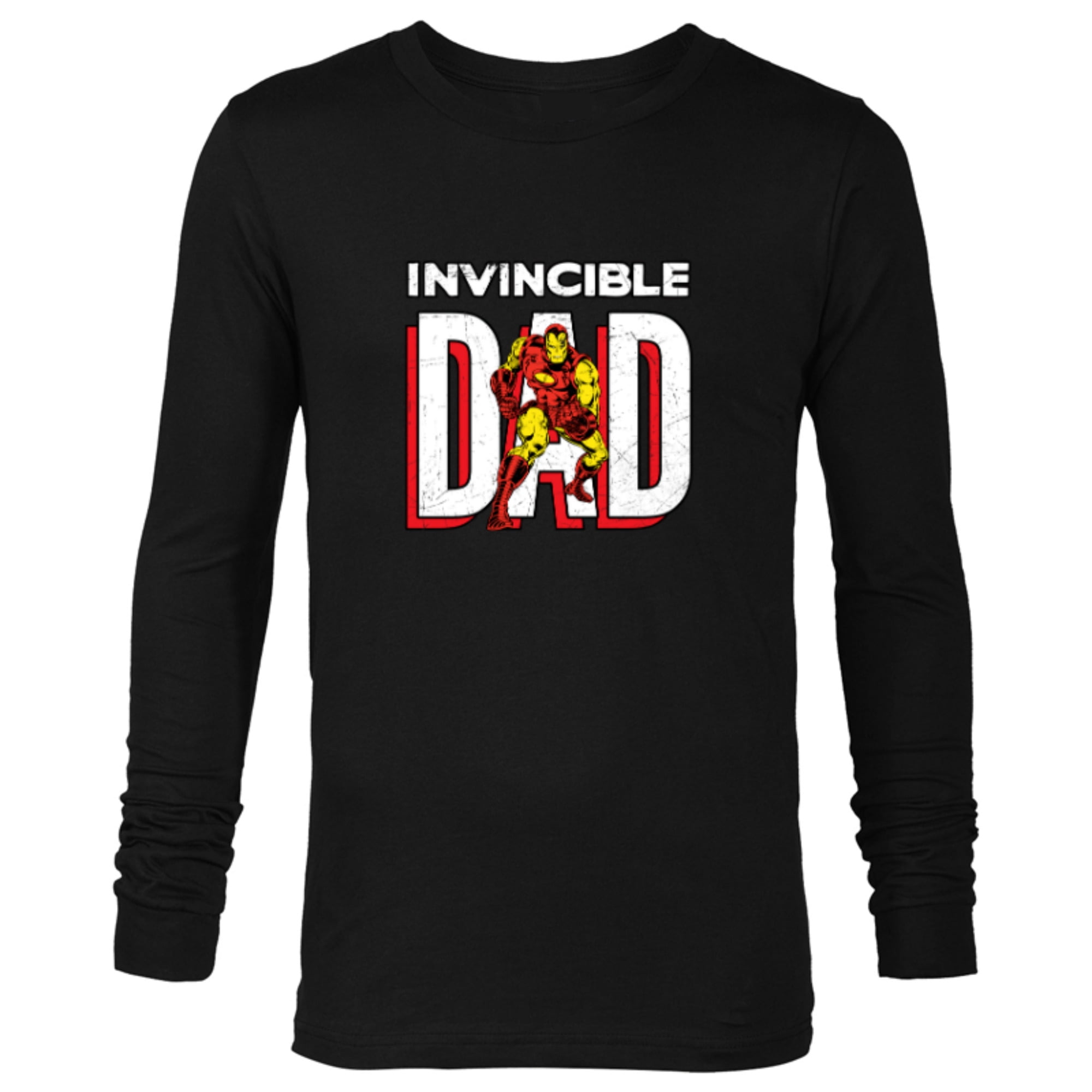Marvel Iron Man Invincible Dad Comic Book Father's Day - Long Sleeve T-Shirt for Men - Customized-Black