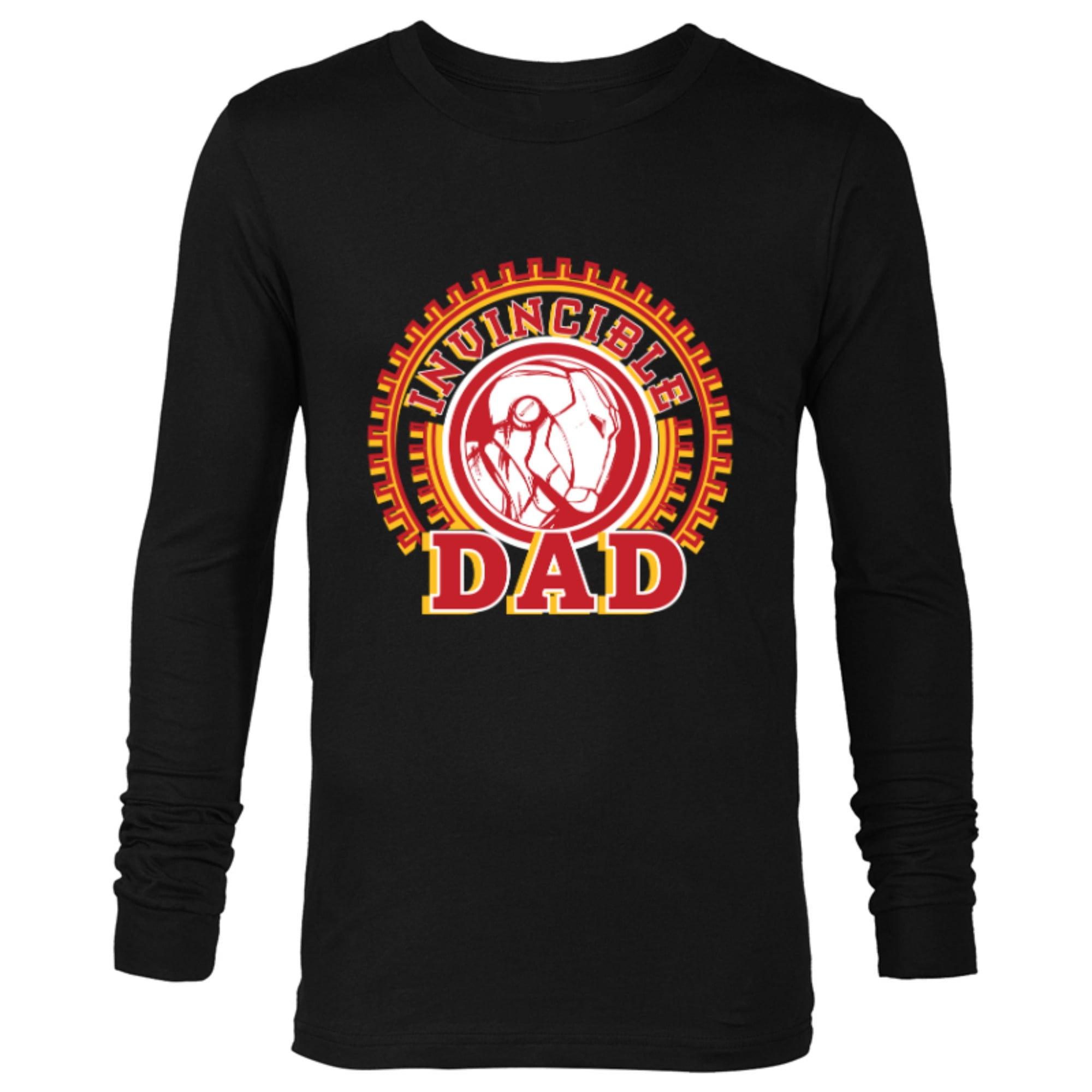 Marvel Iron Man Invincible Dad Father’s Day - Long Sleeve T-Shirt for Men - Customized-Black