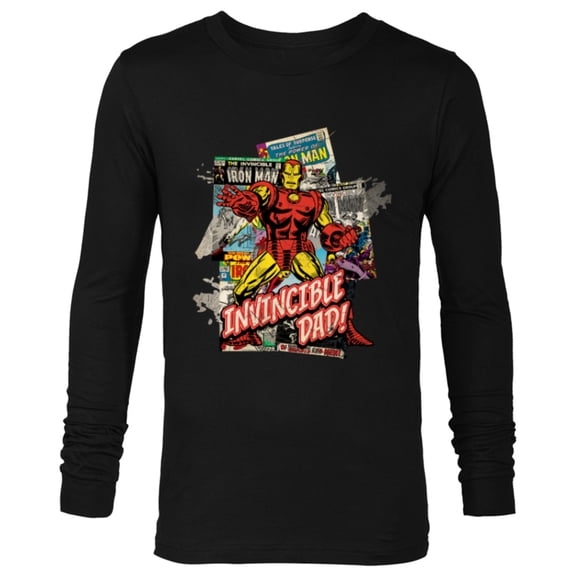 Marvel Iron Man Invincible Dad Father's Day - Long Sleeve T-Shirt for Men - Customized-Black