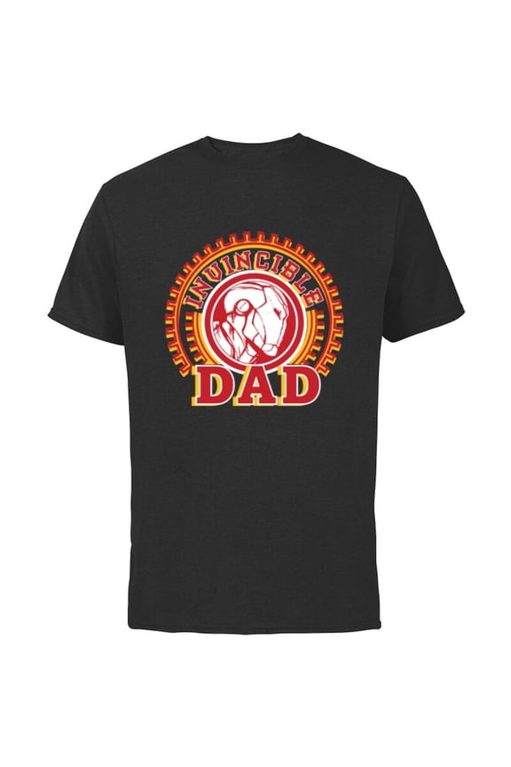 Iron Man Invincible Dad Father’s Day - Short Sleeve Cotton T-Shirt for Adults - Customized-Black