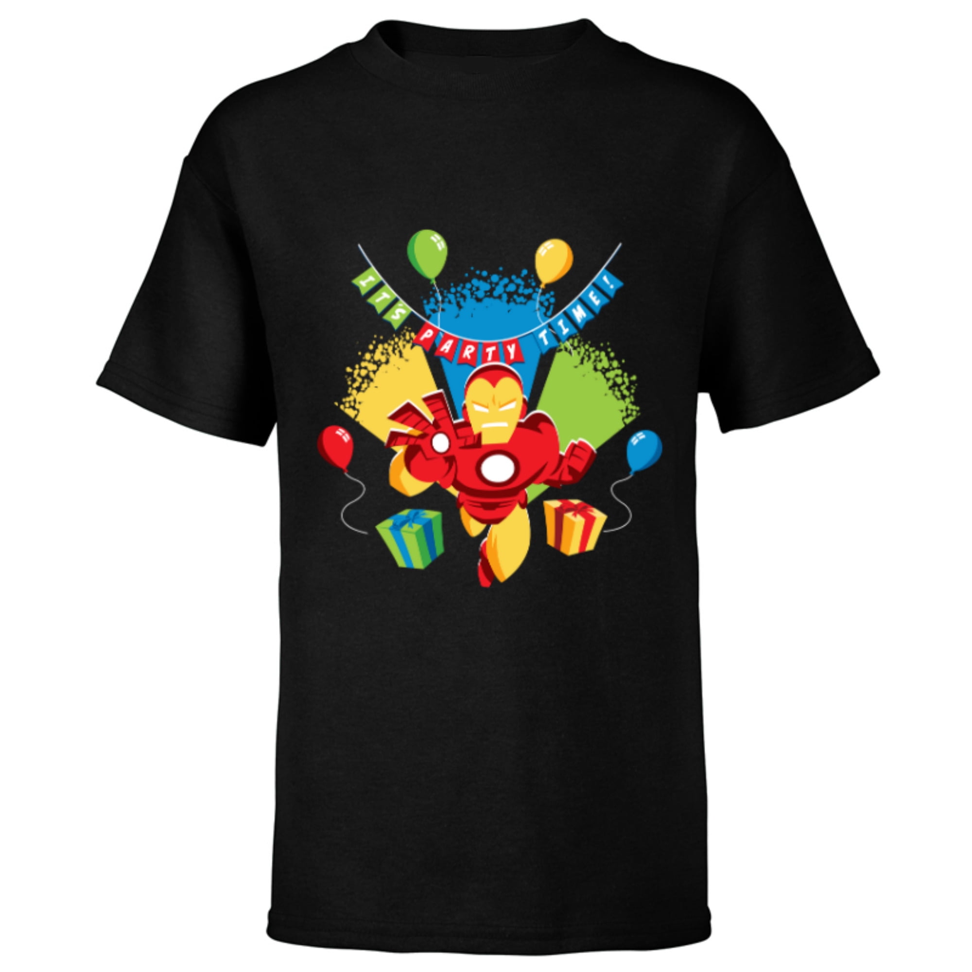 Marvel Iron Man It’s Party Time Birthday - Short Sleeve T-Shirt for ...