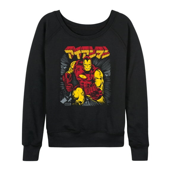 Marvel Iron Man - Katakana - Women's French Terry Pullover Sweatshirt