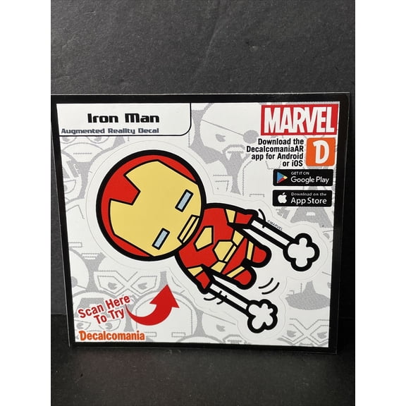 Marvel Iron Man Kawaii Vinyl Augmented Reality Decal Sticker 3 New