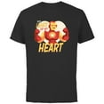 thumbnail image 1 of Marvel Iron Man Light Up My Heart Valentine’s Day Romantic - Short Sleeve Cotton T-Shirt for Adults - Customized-Black, 1 of 5