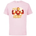thumbnail image 1 of Marvel Iron Man Light Up My Heart Valentine’s Day Romantic - Short Sleeve Cotton T-Shirt for Adults - Customized-Soft Pink, 1 of 5