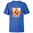 thumbnail image 1 of Marvel Iron Man Light Up My Heart Valentine’s Day Romantic - Short Sleeve T-Shirt for Kids - Customized-Royal, 1 of 5