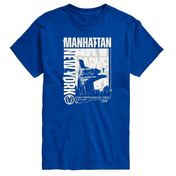 Marvel Iron Man - Manhattan Stark Tower - Men's Short Sleeve Graphic T-Shirt