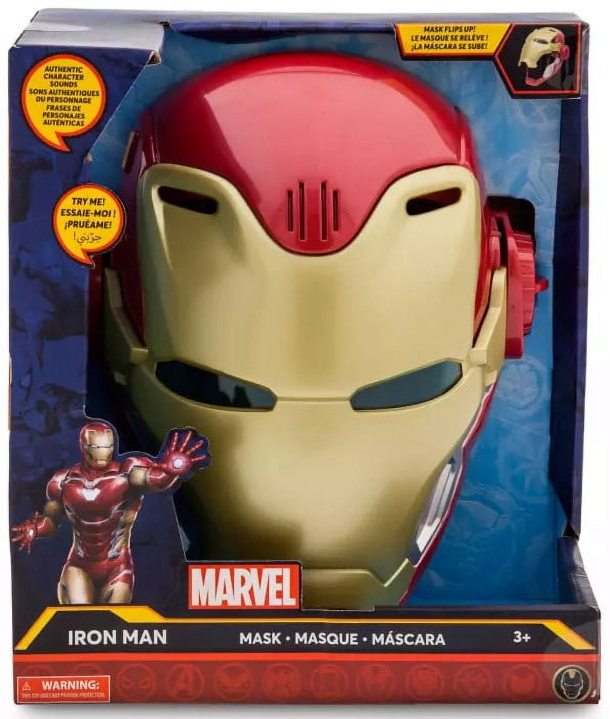 Marvel Iron Man Sound-Activated Mask with Flip-Up Feature Marvel Iron Man Sound-Activated Mask with Flip-Up Feature