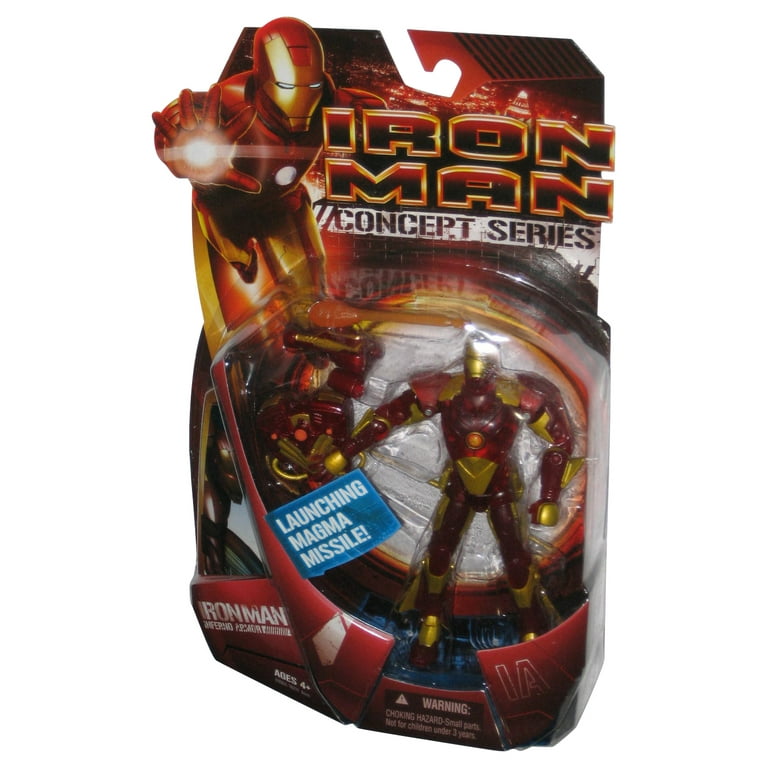 Marvel Iron Man Movie 2008 Inferno Armor Action Figure w Launching Magma Missile