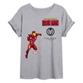 thumbnail image 1 of Marvel - Iron Man Patches - Juniors Oversized Graphic T-Shirt, 1 of 4