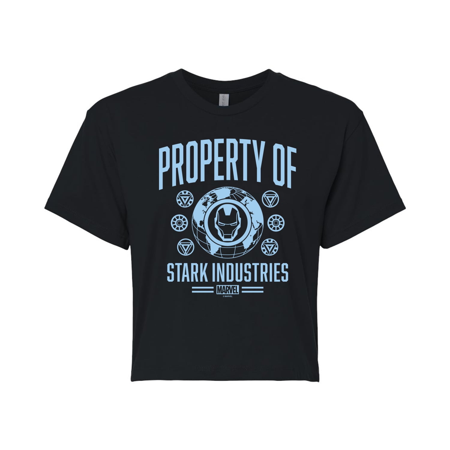 Marvel Iron Man - Property Of Stark Industries - Juniors Cropped Graphic T-Shirt