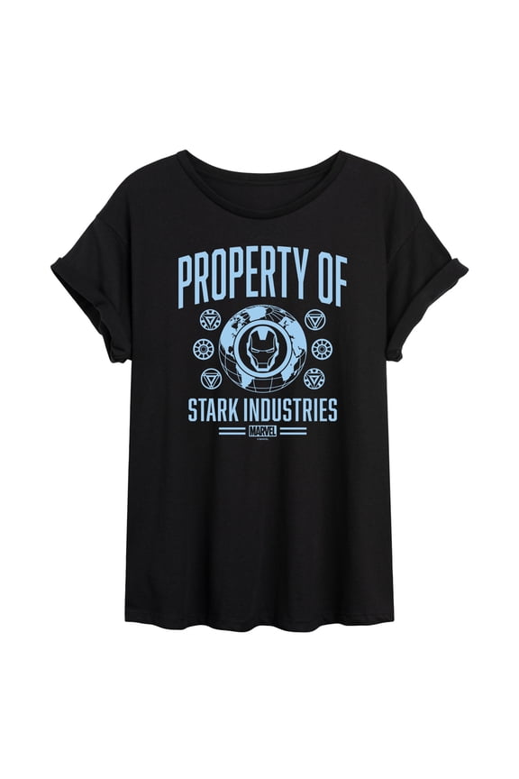 Iron Man - Property Of Stark Industries - Women's Oversized Graphic T-Shirt
