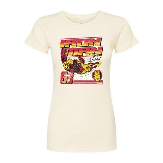 Marvel Iron Man - Racing - Juniors Fitted Graphic T-Shirt