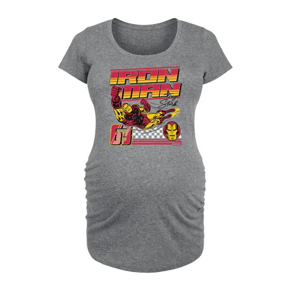 Marvel Iron Man - Racing - Maternity Scoop Neck Graphic T-Shirt