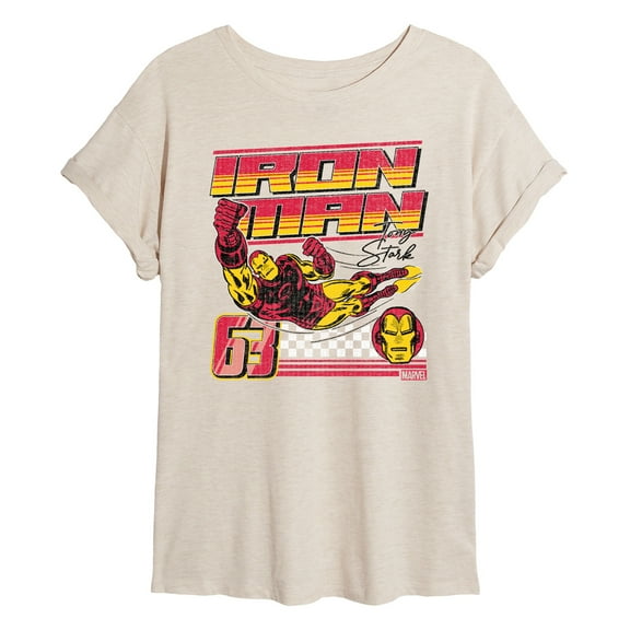 Marvel Iron Man - Racing - Women's Oversized Graphic T-Shirt