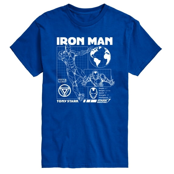 Marvel Iron Man - Schematic - Men's Short Sleeve Graphic T-Shirt