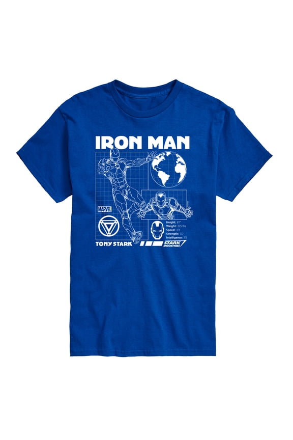 Iron Man - Schematic - Men's Short Sleeve Graphic T-Shirt