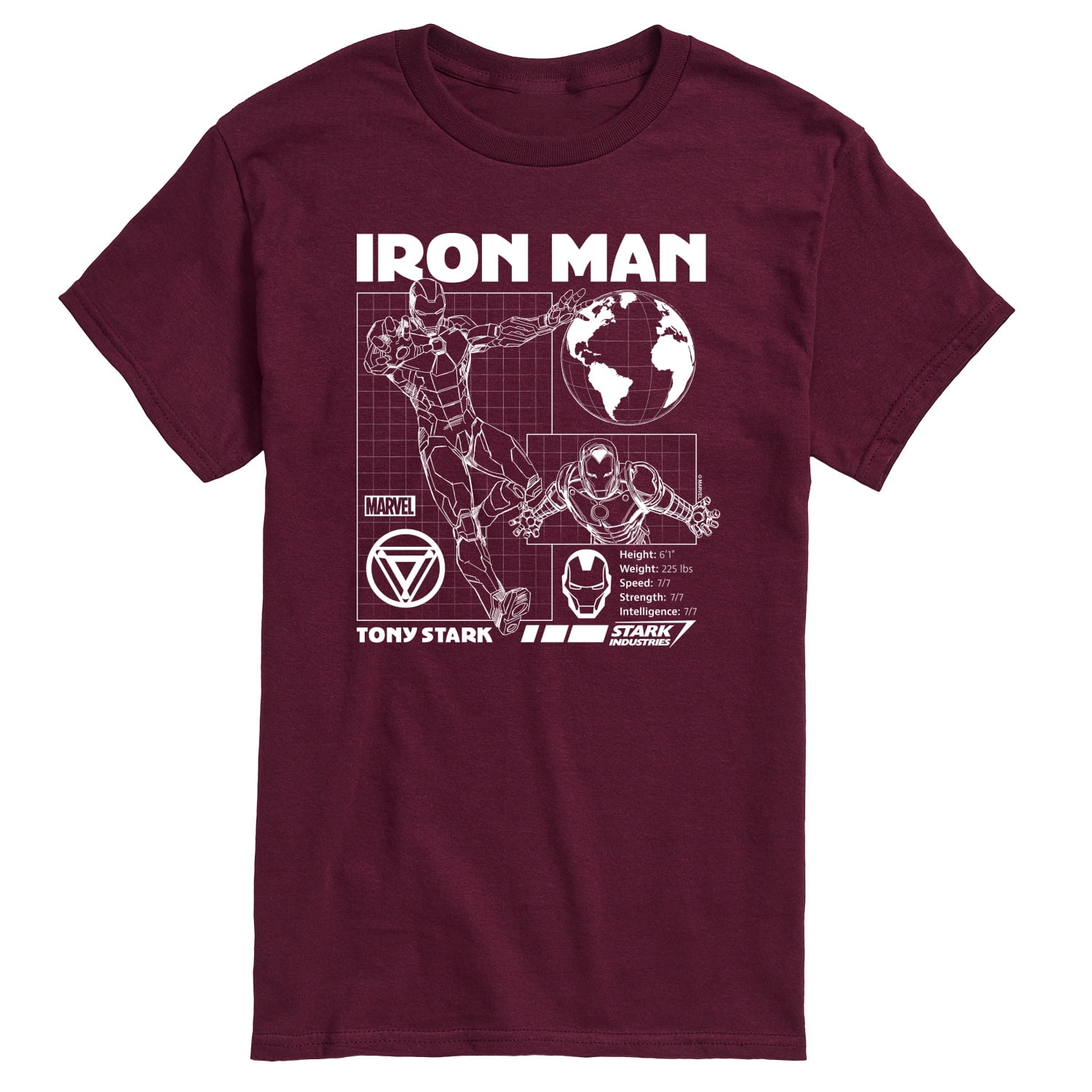 Marvel Iron Man - Schematic - Men's Short Sleeve Graphic T-Shirt