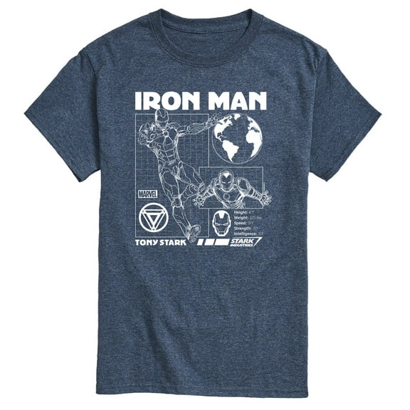 Marvel Iron Man - Schematic - Men's Short Sleeve Graphic T-Shirt